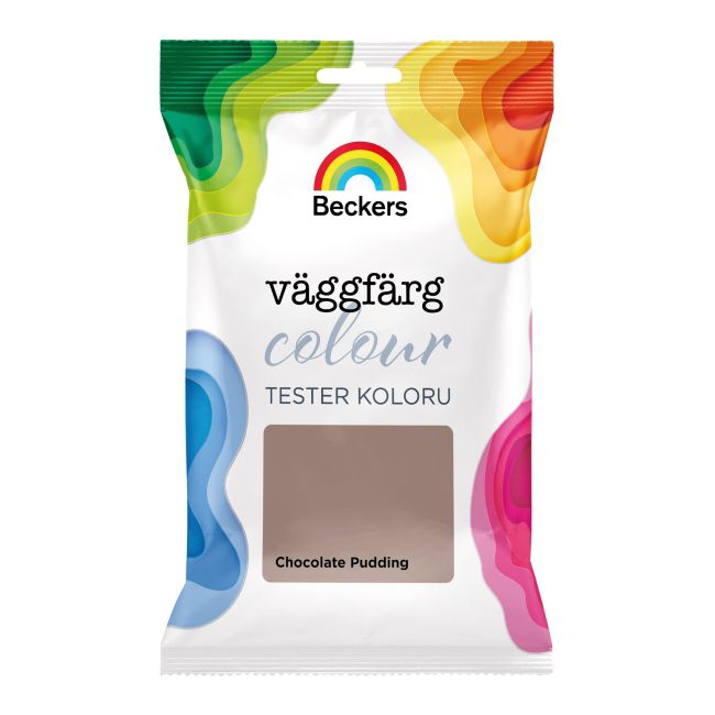 Tester farby kolorowej Beckers Vaggfarg Colour chocolate pudding 0,05 l