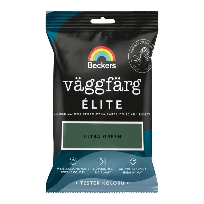 Tester farby kolorowej Beckers Vaggfarg Elite ultra green 0,05 l