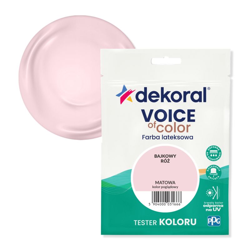 Tester farby kolorowej Dekoral Voice of Color bajkowy róż 0,05 l