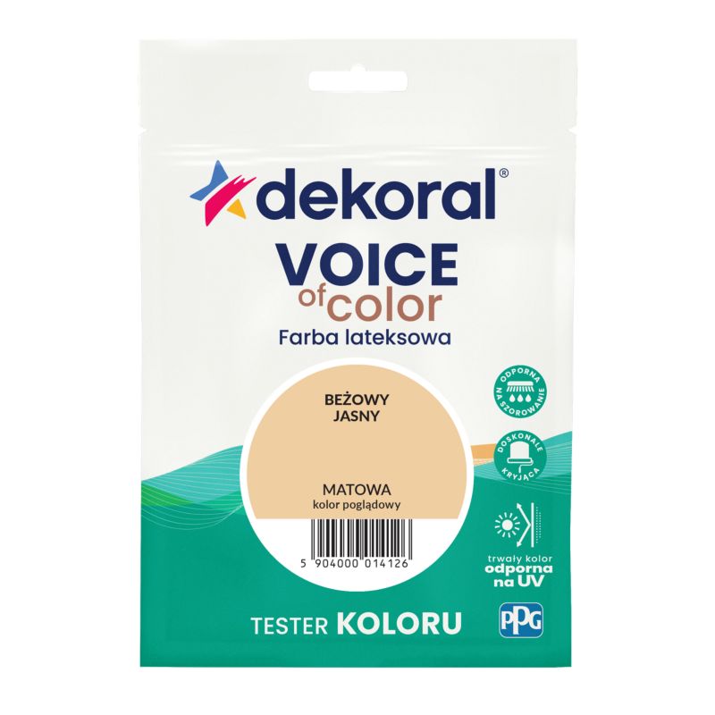 Tester farby kolorowej Dekoral Voice of Color beżowy jasny 0,05 l