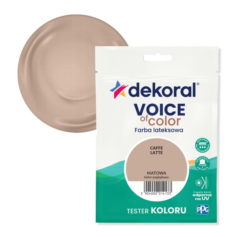 Tester farby kolorowej Dekoral Voice of Color cafe latte 0,05 l