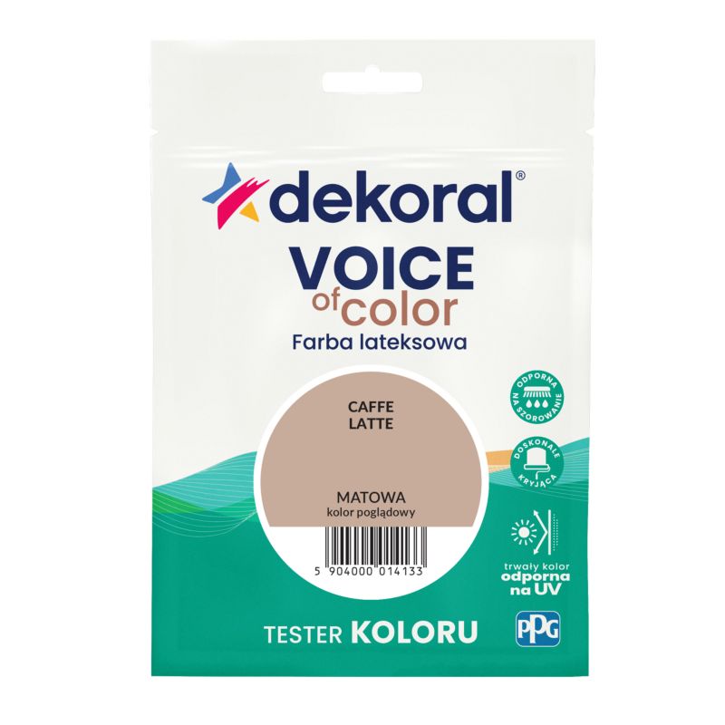 Tester farby kolorowej Dekoral Voice of Color cafe latte 0,05 l