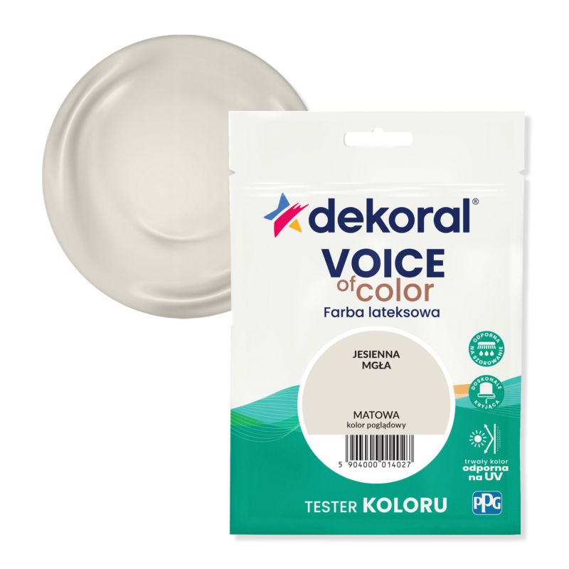 Tester farby kolorowej Dekoral Voice of Color jesienna mgła 0,05 l
