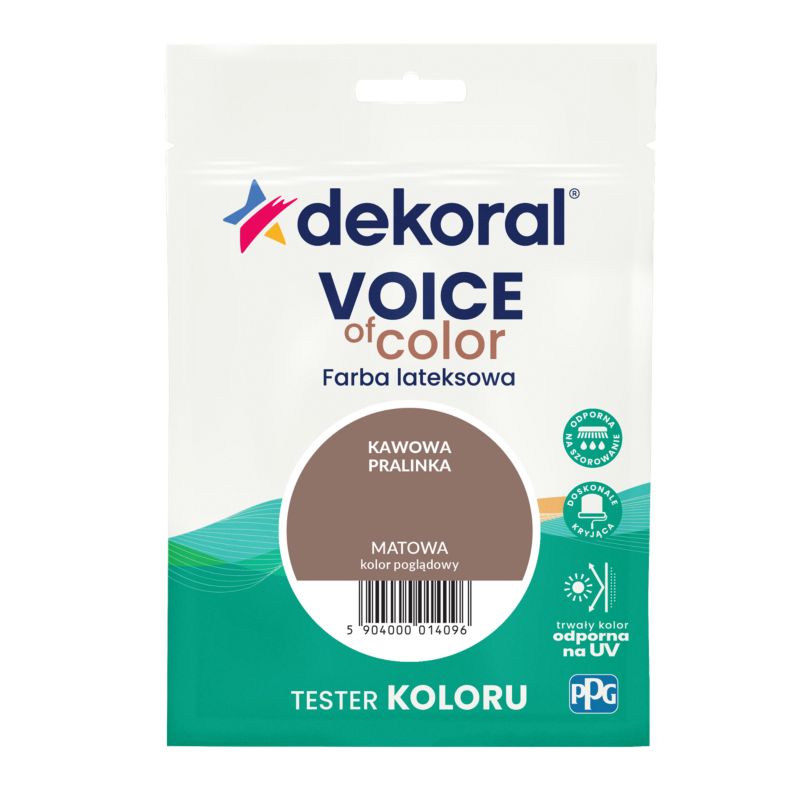Tester farby kolorowej Dekoral Voice of Color kawowa pralinka 0,05 l