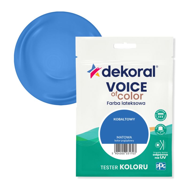Tester farby kolorowej Dekoral Voice of Color kobaltowy 0,05 l