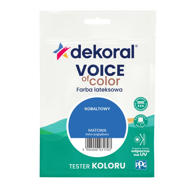 Tester farby kolorowej Dekoral Voice of Color kobaltowy 0,05 l