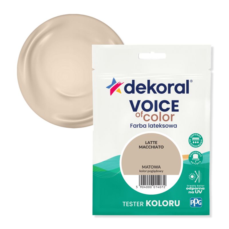 Tester farby kolorowej Dekoral Voice of Color latte macchiato 0,05 l