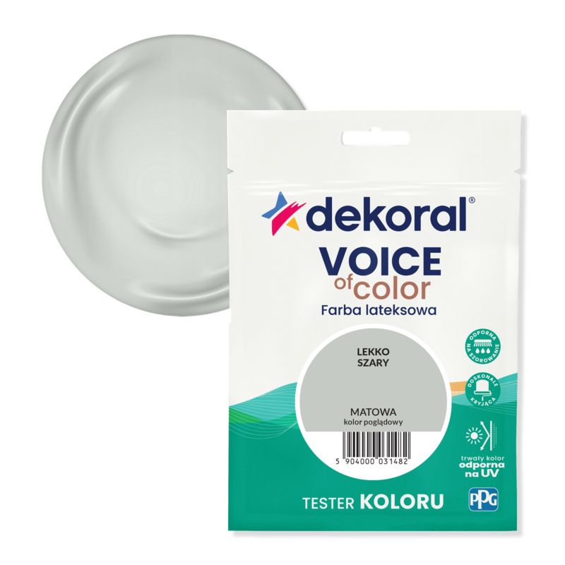 Tester farby kolorowej Dekoral Voice of Color lekko szary 0,05 l