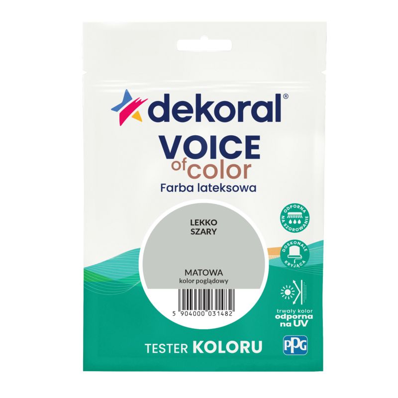 Tester farby kolorowej Dekoral Voice of Color lekko szary 0,05 l