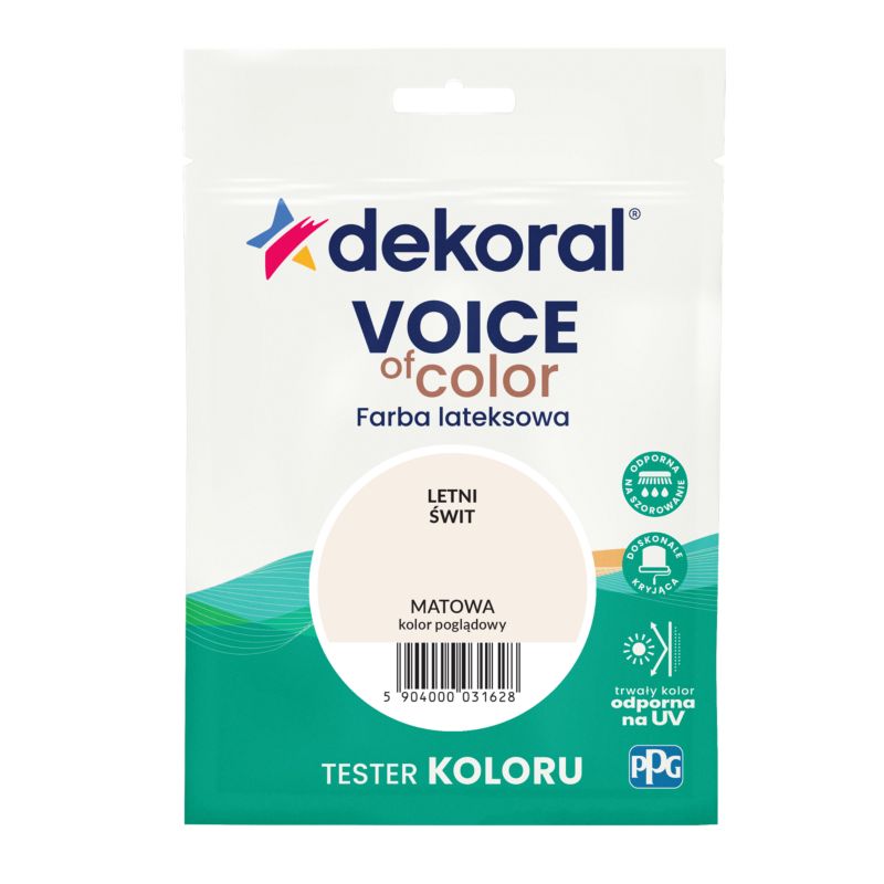 Tester farby kolorowej Dekoral Voice of Color letni świt 0,05 l