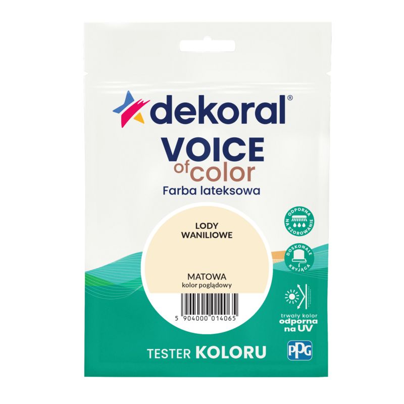Tester farby kolorowej Dekoral Voice of Color lody waniliowe 0,05 l