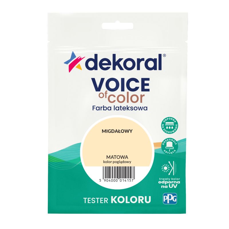 Tester farby kolorowej Dekoral Voice of Color migdałowy 0,05 l