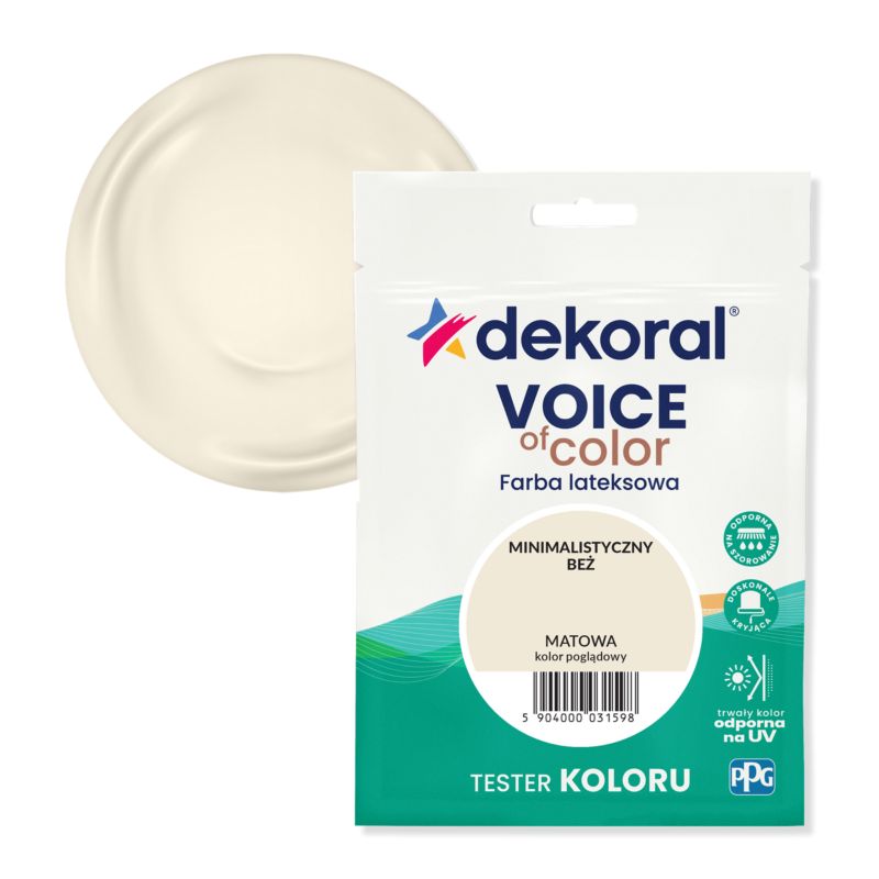 Tester farby kolorowej Dekoral Voice of Color minimalistyczny beż 0,05 l