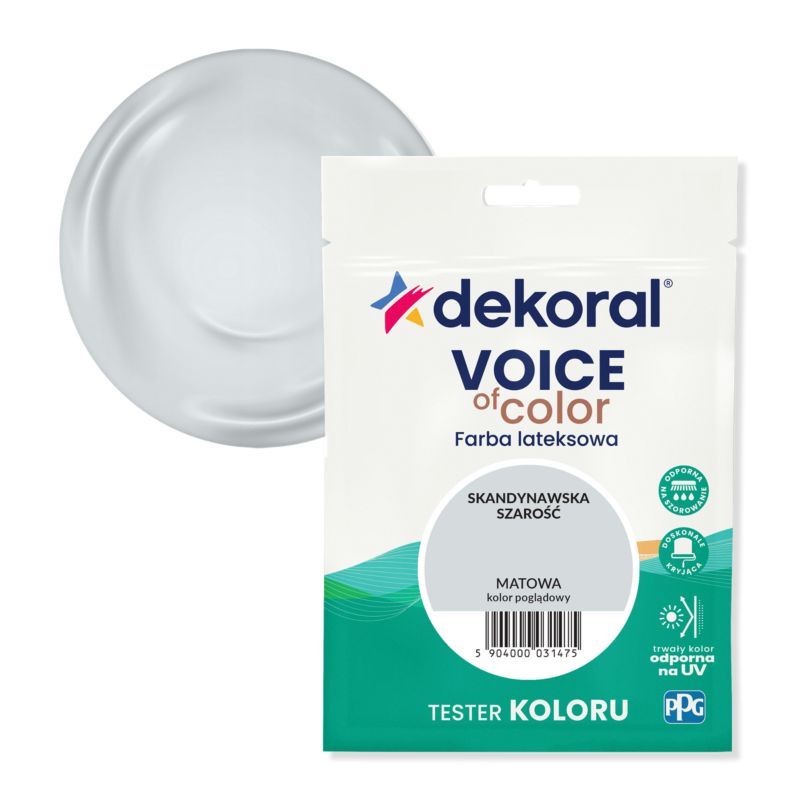 Tester farby kolorowej Dekoral Voice of Color skandynawska szarość 0,05 l