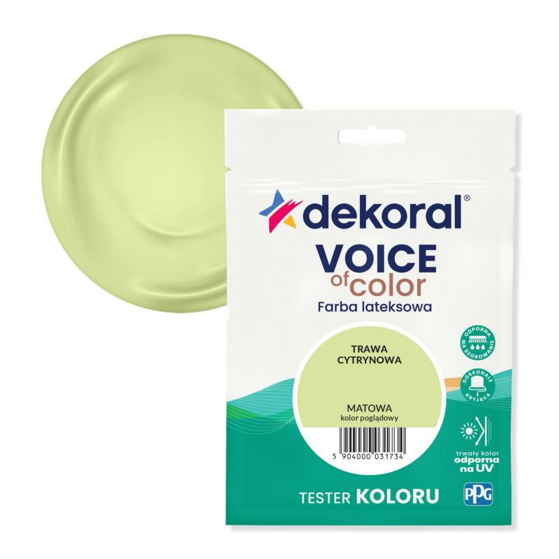 Tester farby kolorowej Dekoral Voice of Color trawa cytrynowa 0,05 l