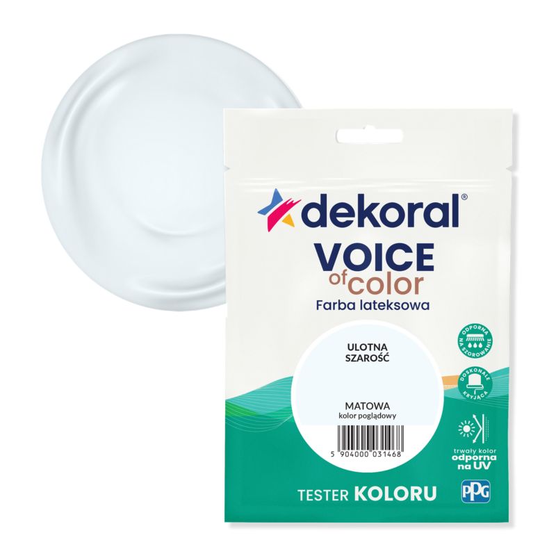 Tester farby kolorowej Dekoral Voice of Color ulotna szarość 0,05 l