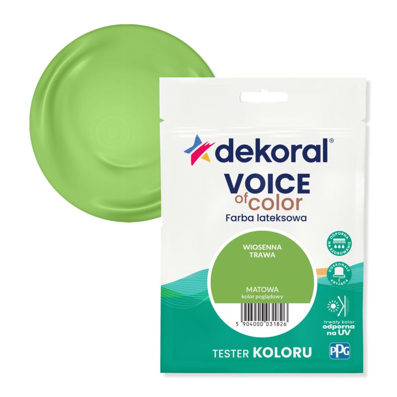 Tester farby kolorowej Dekoral Voice of Color wiosenna trawa 0,05 l