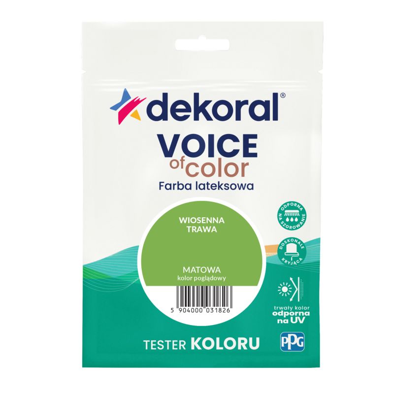 Tester farby kolorowej Dekoral Voice of Color wiosenna trawa 0,05 l