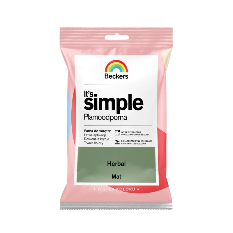 Tester farby kolorowej plamoodpornej Beckers It's Simple herbal 0,05 l