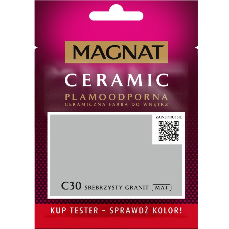 Tester farby Magnat Ceramic C30 srebrzysty granit 0,03 l