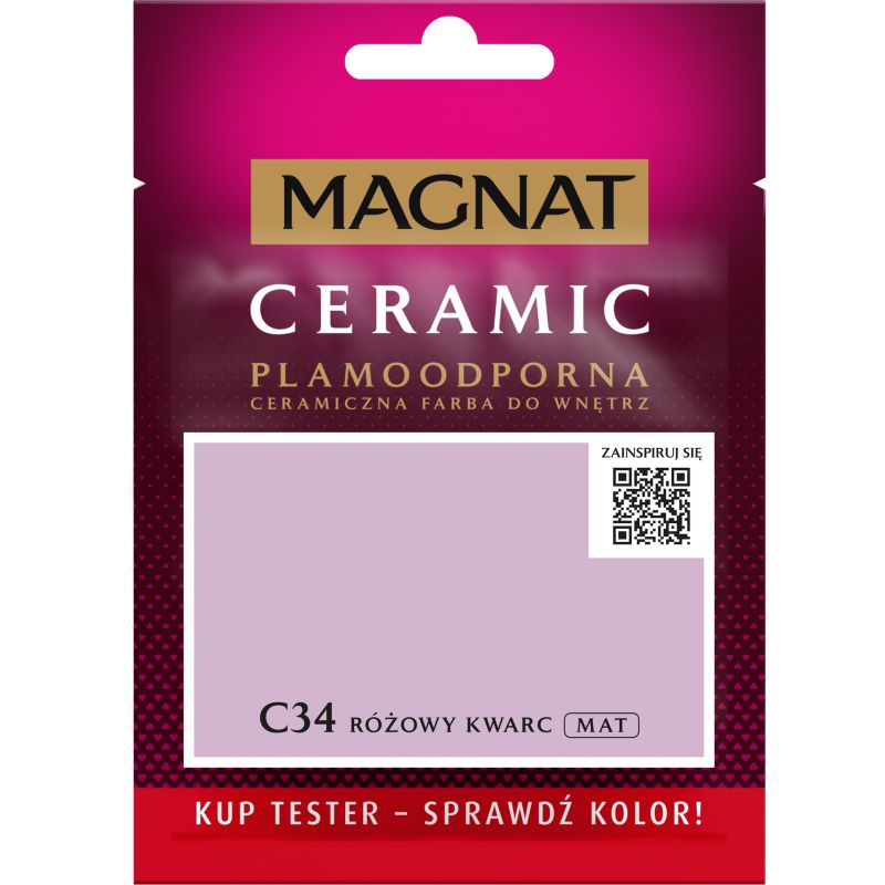 Tester farby Magnat Ceramic C34 różowy kwarc 0,03 l