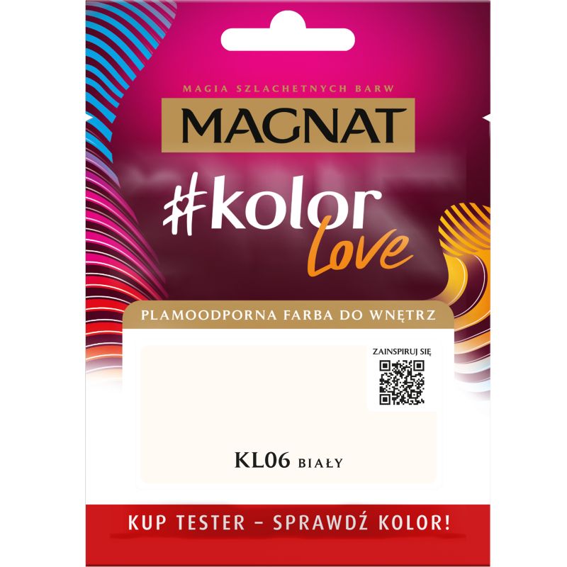 Tester farby Magnat #kolorLove KL06 biały 0,025 l