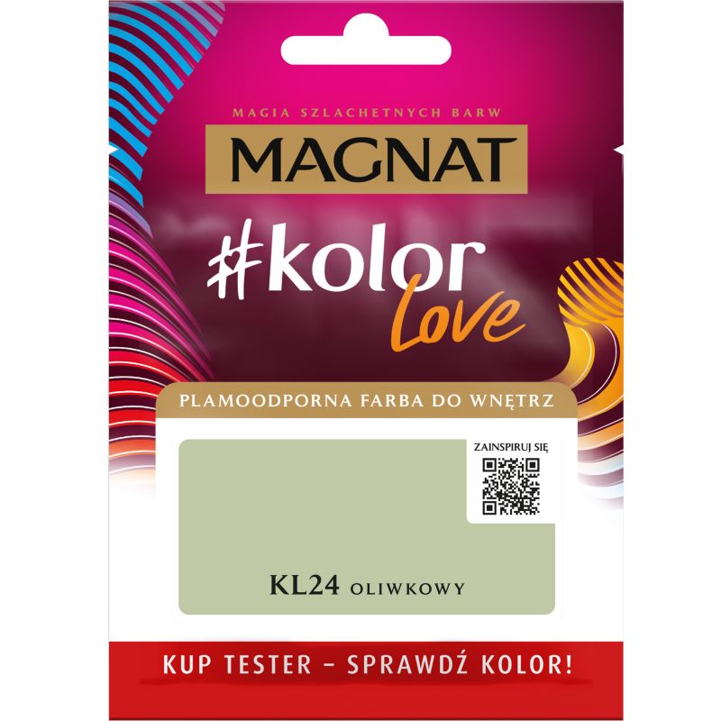 Tester farby Magnat #kolorLove KL24 oliwkowy 0,025 l