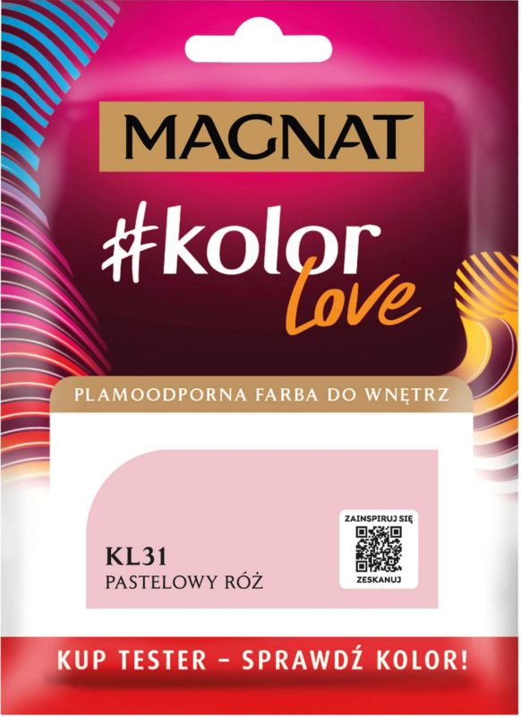 Tester farby Magnat #kolorLove pastelowy róż 0,025 l
