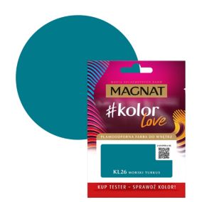 Tester farby plamoodpornej Magnat #kolorLove KL26 morski turkus 0,025 l