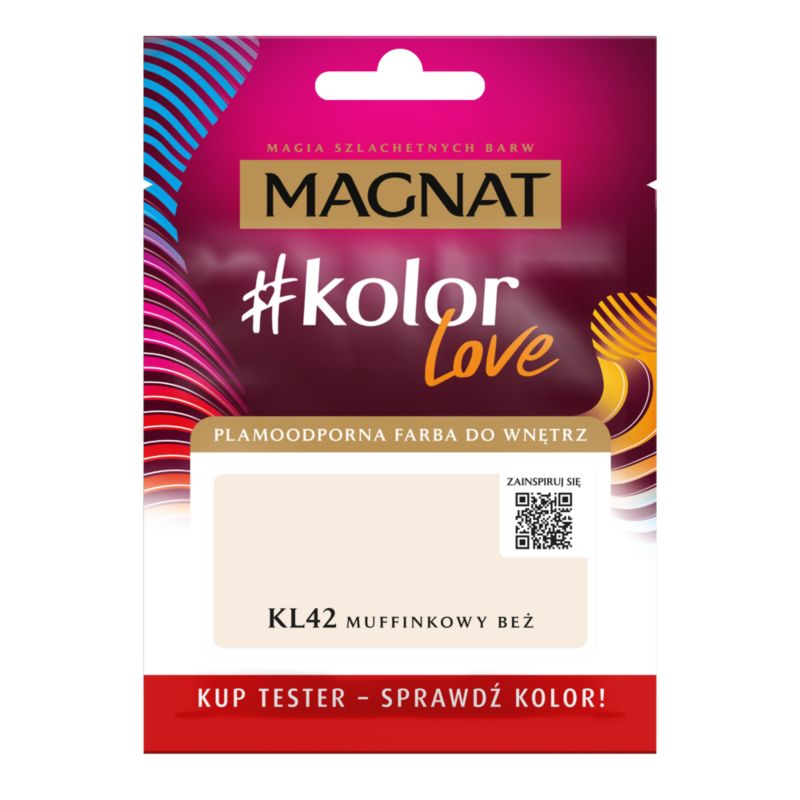 Tester farby plamoodpornej Magnat #kolorLove KL42 mufinowy beż 25 ml