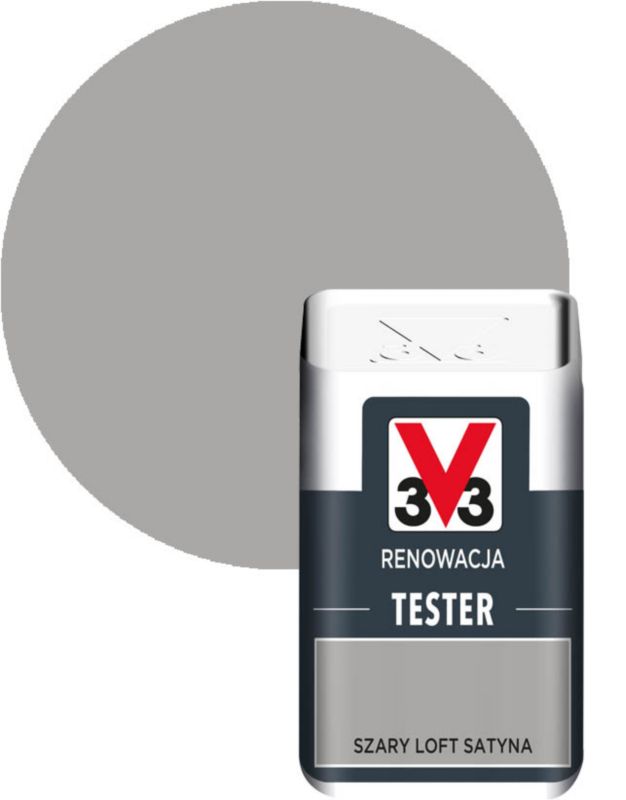 Tester farby renowacyjnej V33 szary loft satyna 0,05 l