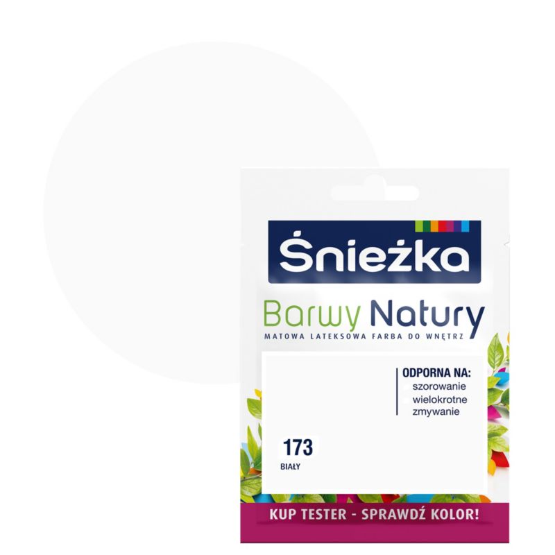 Tester farby Śnieżka Barwy Natury biały 25 ml