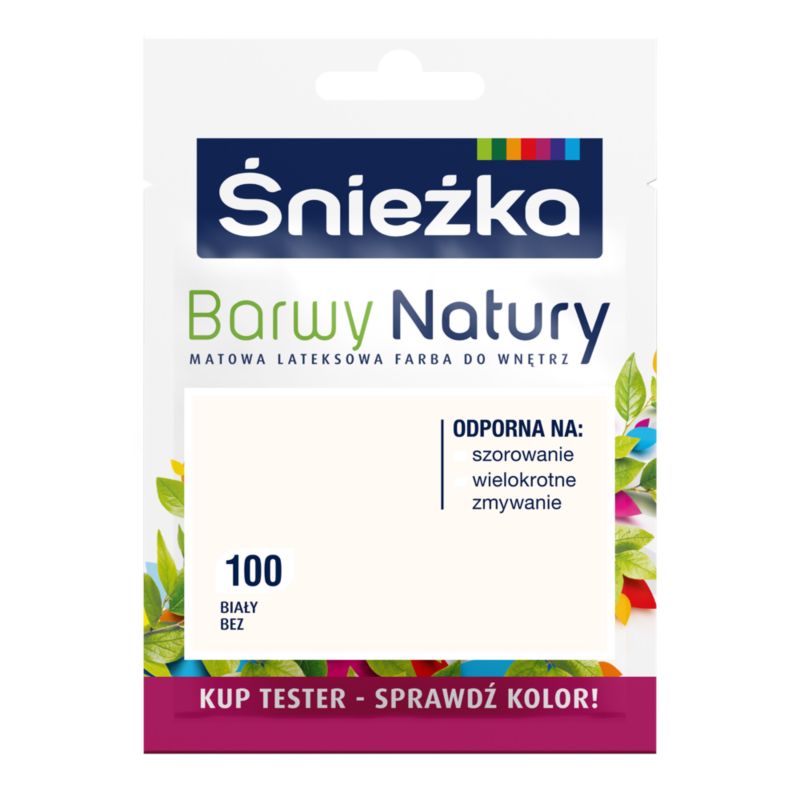 Tester farby Śnieżka Barwy Natury biały beż 25 ml