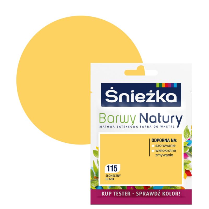 Tester farby Śnieżka Barwy Natury słoneczny blask 25 ml