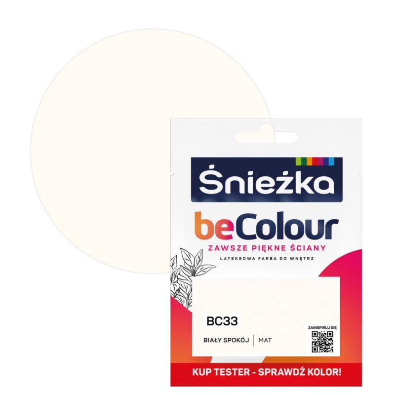 Tester farby Śnieżka Becolour biały spokój 25 ml