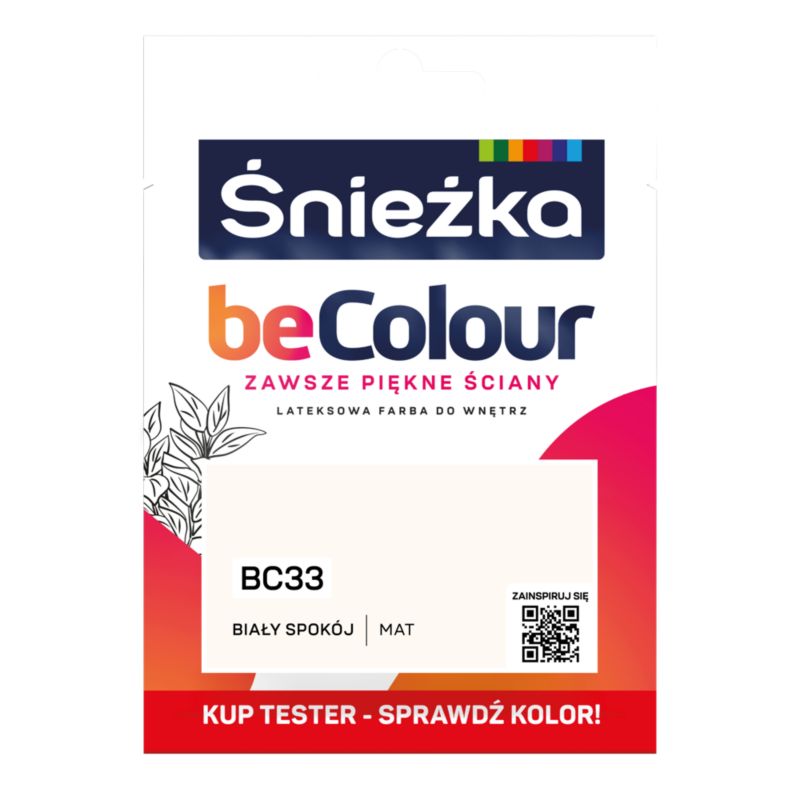 Tester farby Śnieżka Becolour biały spokój 25 ml
