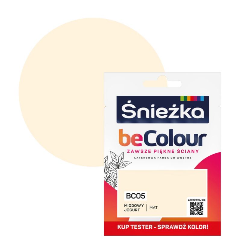 Tester farby Śnieżka Becolour miodowy jogurt 25 ml