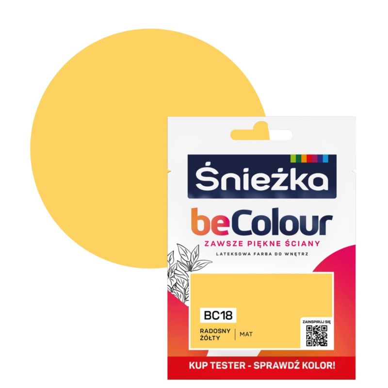Tester farby Śnieżka Becolour radosny żółty 25 ml