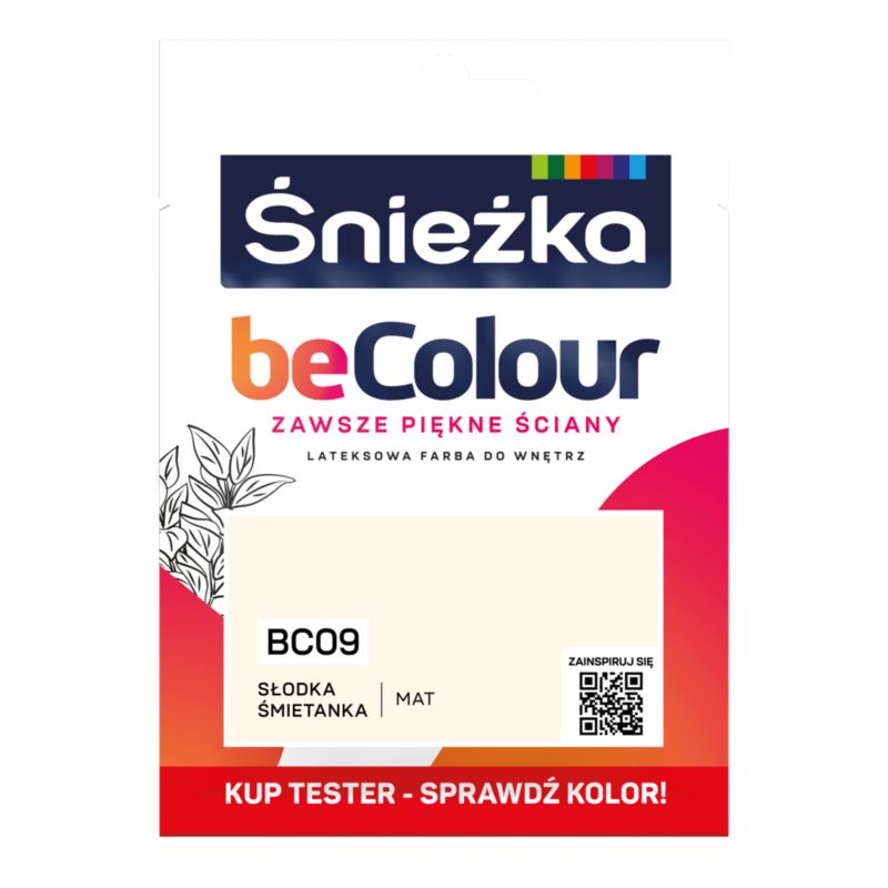 Tester farby Śnieżka Becolour słodka śmietanka 25 ml
