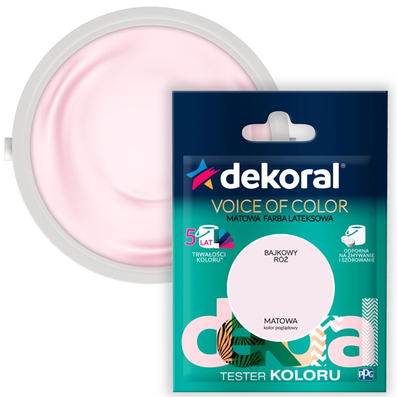 Testerfarby kolorowej Dekoral Voice of Color bajkowy róż 0,05 l