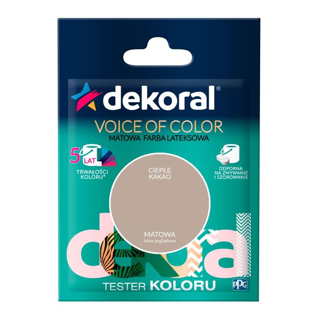 Testerfarby kolorowej Dekoral Voice of Color ciepłe kakao 0,05 l