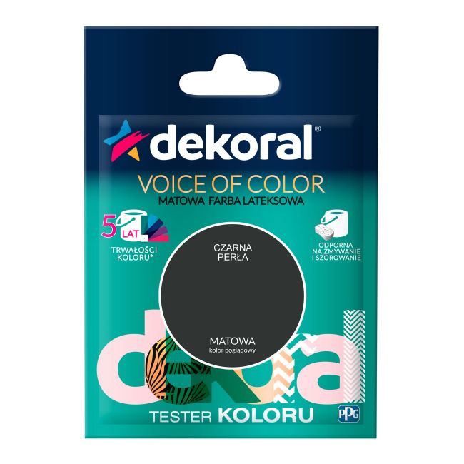 Testerfarby kolorowej Dekoral Voice of Color czarna perła 0,05 l