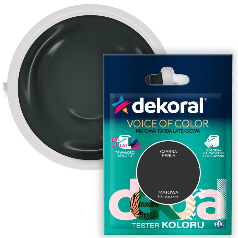 Testerfarby kolorowej Dekoral Voice of Color czarna perła 0,05 l