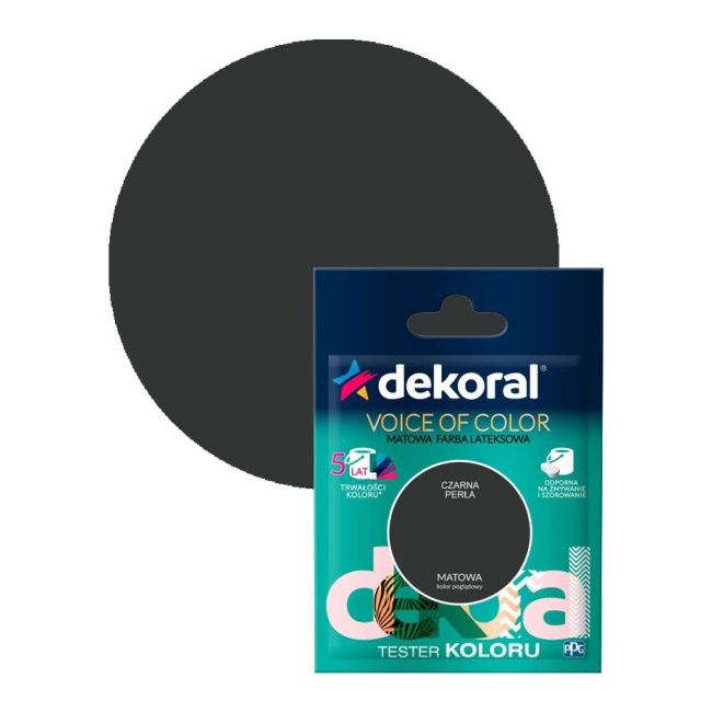 Testerfarby kolorowej Dekoral Voice of Color czarna perła 0,05 l