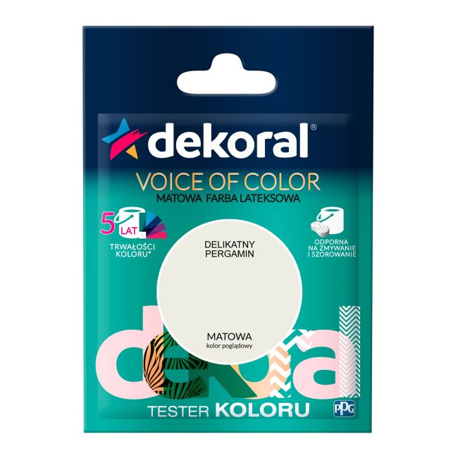 Testerfarby kolorowej Dekoral Voice of Color delikatny pergamin 0,05 l