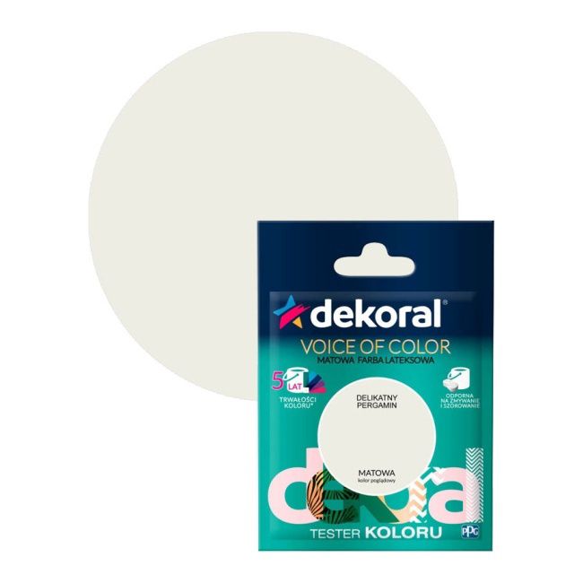 Testerfarby kolorowej Dekoral Voice of Color delikatny pergamin 0,05 l