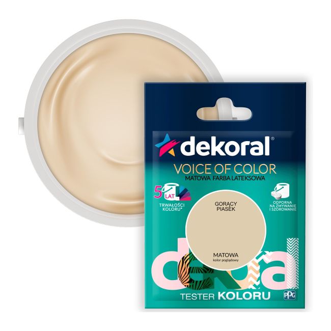 Testerfarby kolorowej Dekoral Voice of Color gorący piasek 0,05 l