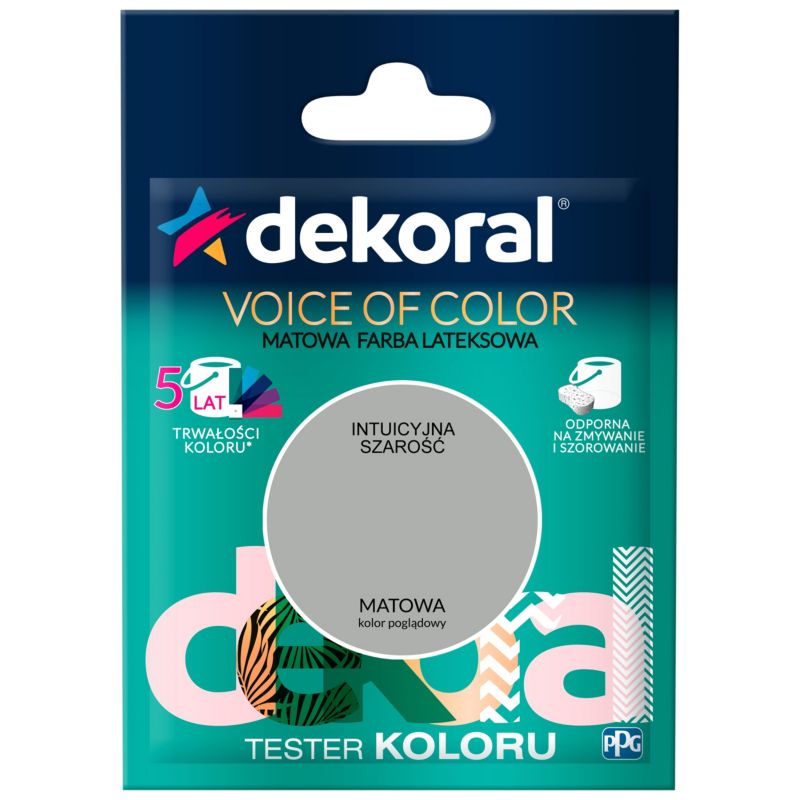 Testerfarby kolorowej Dekoral Voice of Color intuicyjna szarość 0,05 l