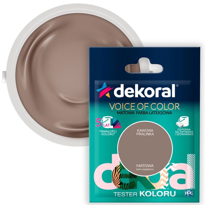 Testerfarby kolorowej Dekoral Voice of Color kawowa pralinka 0,05 l