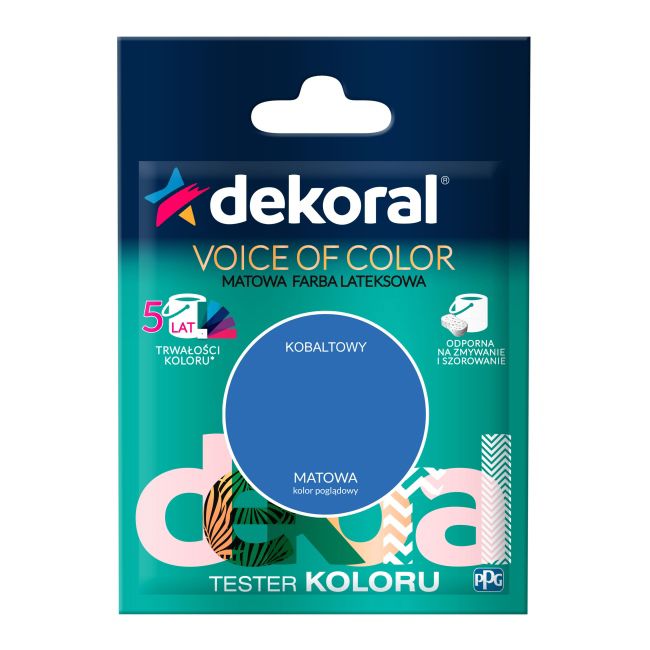 Testerfarby kolorowej Dekoral Voice of Color kobaltowy 0,05 l